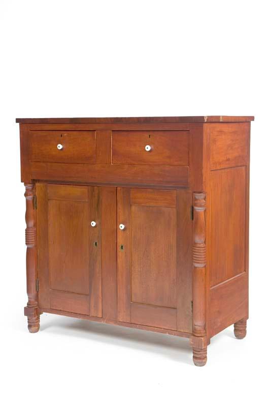 Appraisal: SIDEBOARD Cherry and of typical form having two drawers over