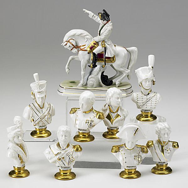 Appraisal: RUDOLF KAMMEREight miniature porcelain busts include two Napoleons and six