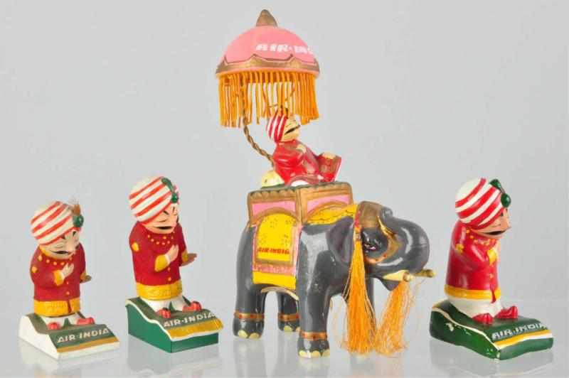 Appraisal: Lot of Air Indian Advertising Figures s Plaster and paper