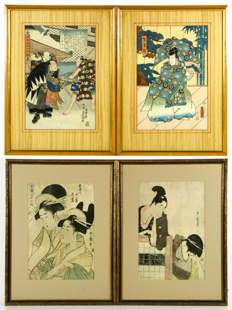 Appraisal: - Pc Japanese Wood Block Prints Lot of four Japanese