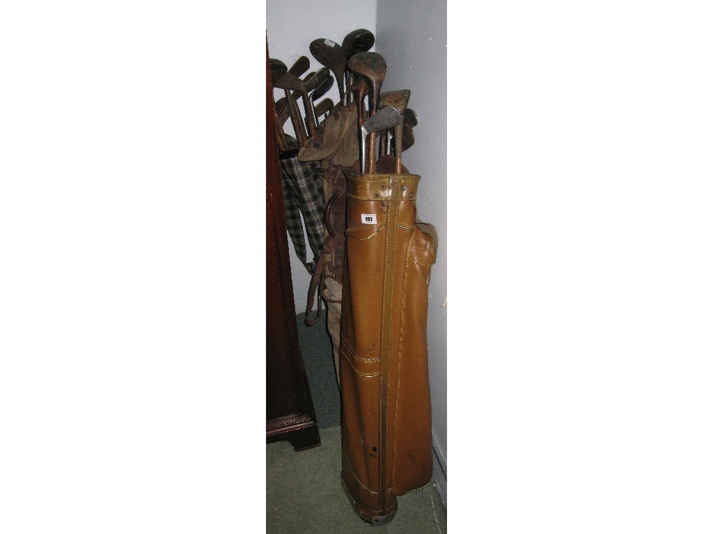 Appraisal: Lot comprising twenty nine Hickory shafted golf clubs in three