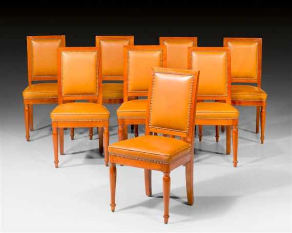 Appraisal: SET OF CHAIRS A LA REINE Directoire stamped JACOB FRERES