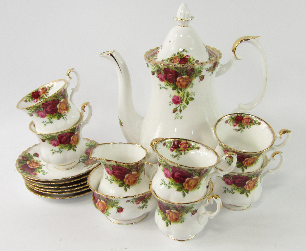 Appraisal: A Royal Albert porcelain part coffee service decorated in the