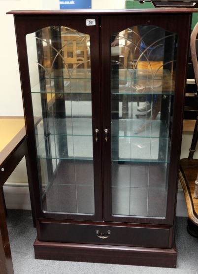 Appraisal: Modern glass fronted display cabinet