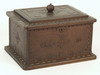 Appraisal: FOLK ART BOX - th C carved walnut box with