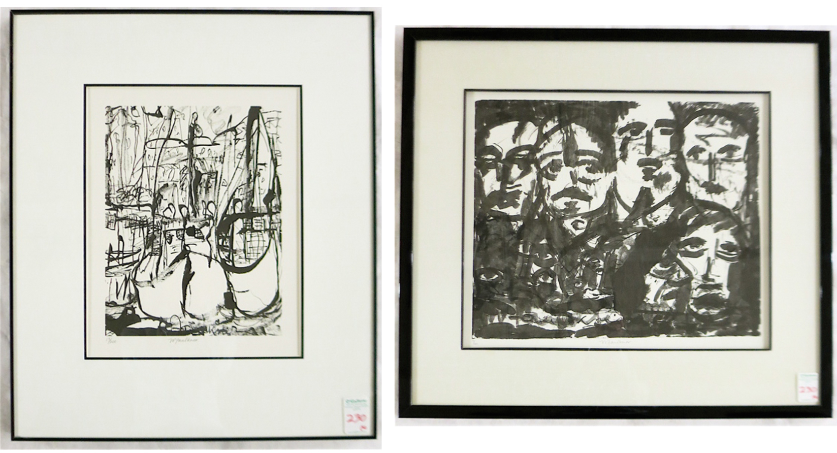 Appraisal: WILLIAM FAULKNER TWO OFF-SET LITHOGRAPHS Portland Oregon th century The