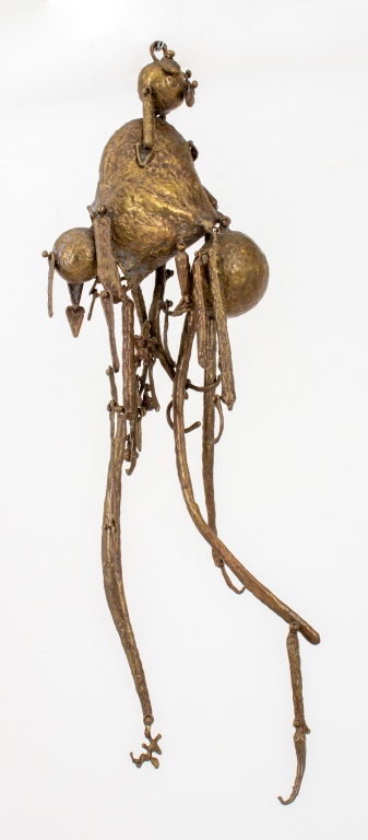 Appraisal: LOUISE BOURGEOIS STYLE ABSTRACT BRONZE SCULPTURE Abstract surrealist modern hanging