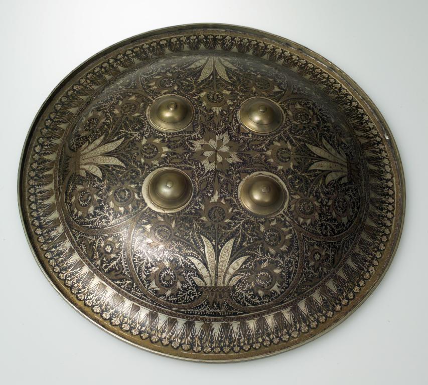 Appraisal: INDO-PERSIAN STEEL DAHL th early th century fitted with four