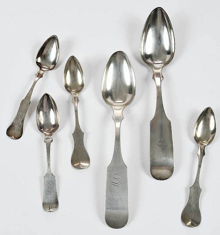 Appraisal: Ohio Coin Silver Spoons Approx Pieces American th century including