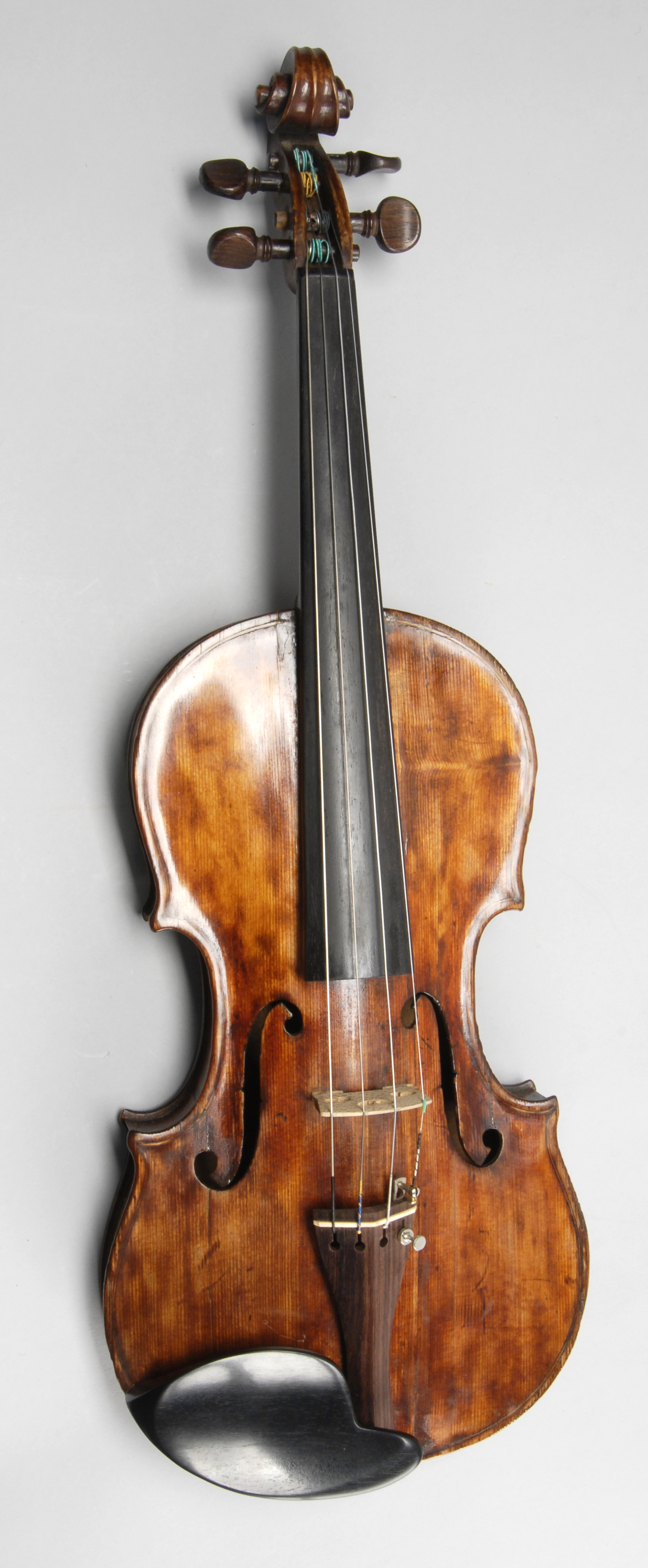 Appraisal: THOMAS BALESTRIERI VIOLIN with paper label Many repairs over the