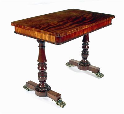 Appraisal: A George IV mahogany writing table in the manner of