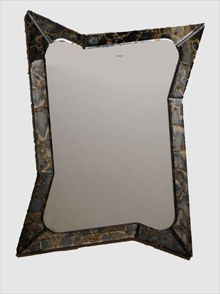 Appraisal: Mid- th-Century Wall Mirror Together with an Art Deco wall