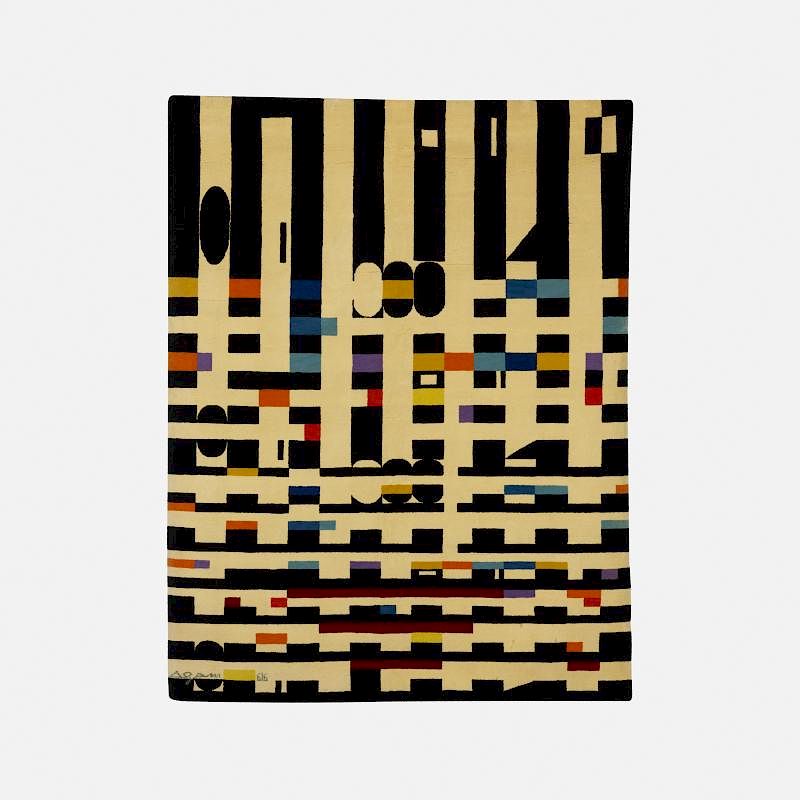 Appraisal: Yaacov Agam Untitled tapestry Yaacov Agam Untitled tapestry c hand-knotted