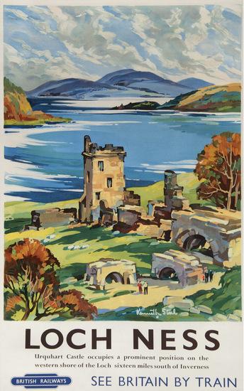 Appraisal: STEEL Kenneth RBA - LOCH NESS British Railways lithograph in