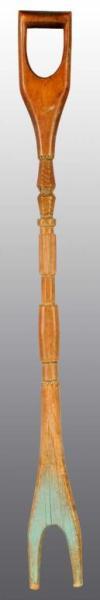 Appraisal: Folk Art Wooden Laundry Bride Stick Description th century Nice