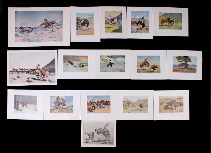 Appraisal: Will James Montana Cowboy Print Collection For your bidding pleasure