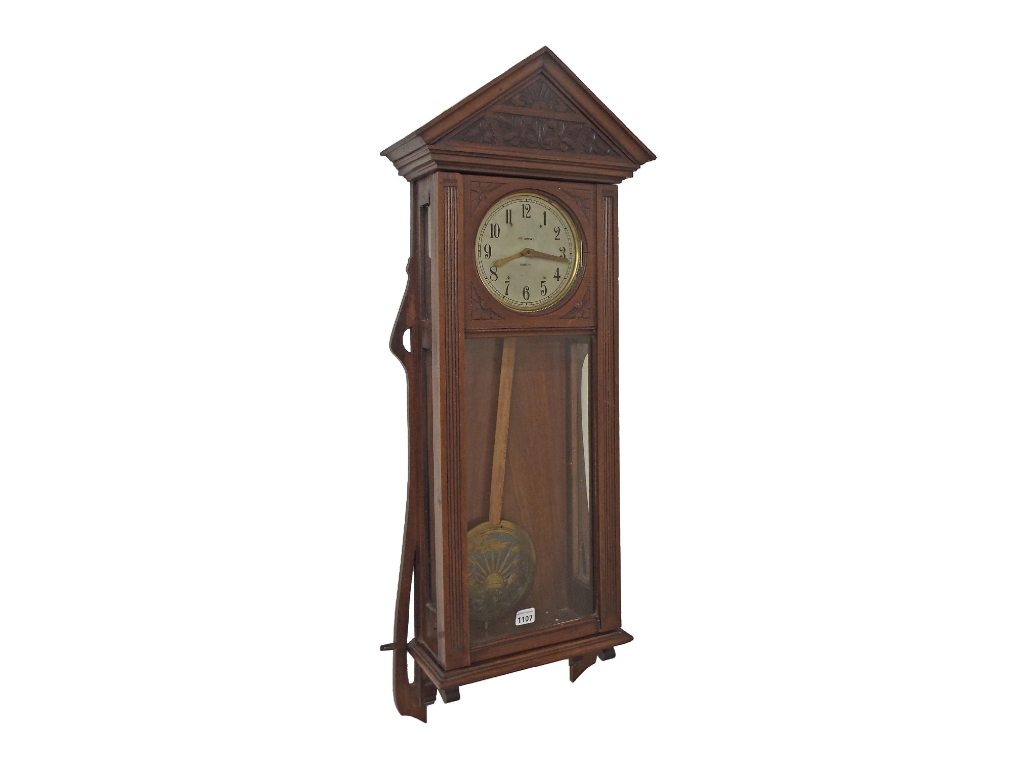 Appraisal: Very rare mahogany cased electric self-winding patent wall clock by