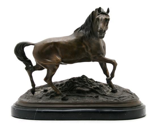 Appraisal: A Bronze Figure of a Stallion After P J Mene