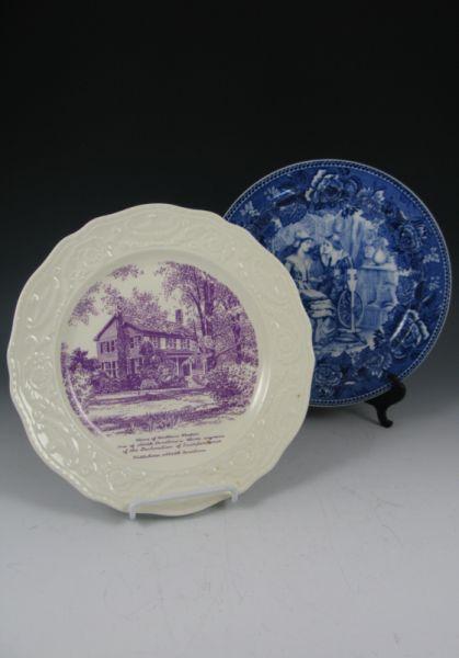 Appraisal: Two Transferware Plates the first with featuring the Home of