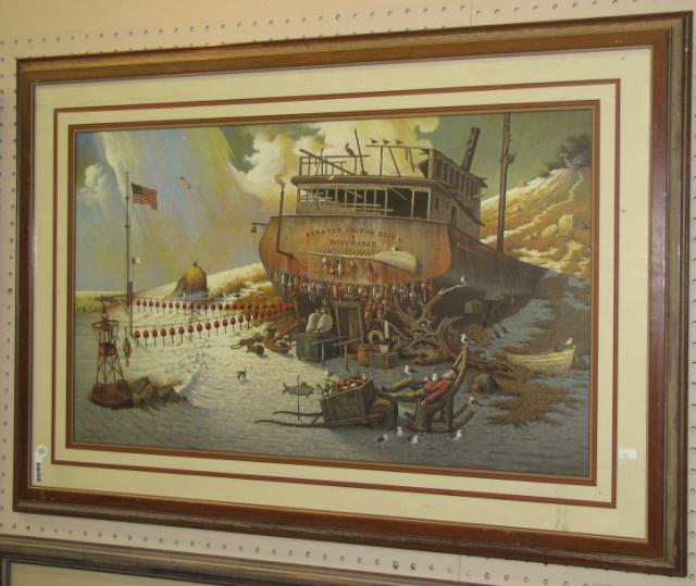 Appraisal: Charles Wysocki Limited Edition Print ''Where the Buoys Are'' of