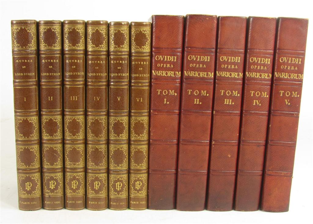 Appraisal: Bindings - Byron Ovid Byron George Gordon Lord Oeuvres Paris