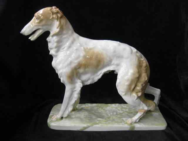 Appraisal: Russian Wolfhound Porcelain Figurine '' repaired