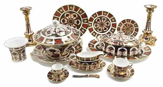 Appraisal: A Partial Set of Royal Crown Derby Dinnerware in the