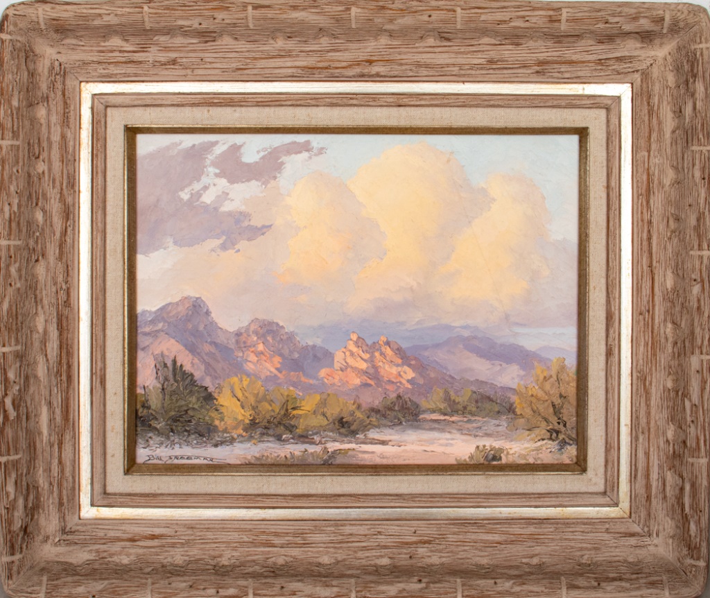 Appraisal: BILL FREEMAN LONE MOUNTAIN OIL ON CANVAS Bill Freeman American