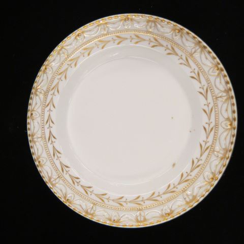 Appraisal: K P M Porcelain Dishes elegant gold raised garland decor