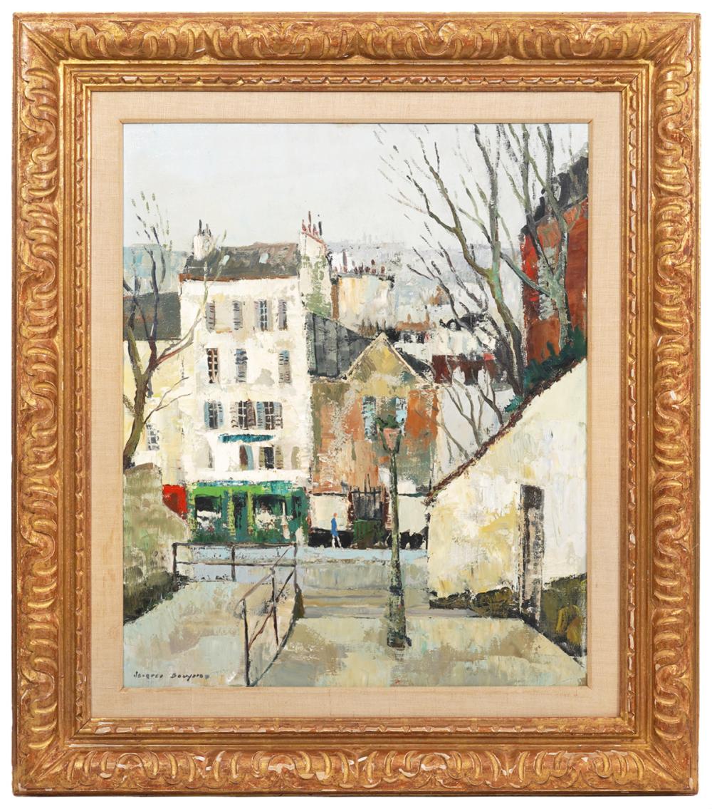 Appraisal: JACQUES BOUYSSOU 'ESCALIER A MONTMARTE PARIS' O CJacques Bouyssou France