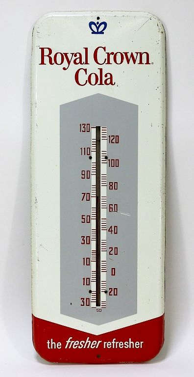 Appraisal: Royal Crown Cola Tin Advertising Thermometer United States th Century