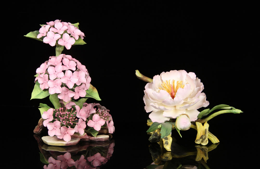 Appraisal: - Connoisseur of Malvern Lot of Flowers Porcelain Connoisseur of