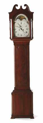 Appraisal: Southern Federal inlaid walnut tall case clock possibly Shenandoah Valley