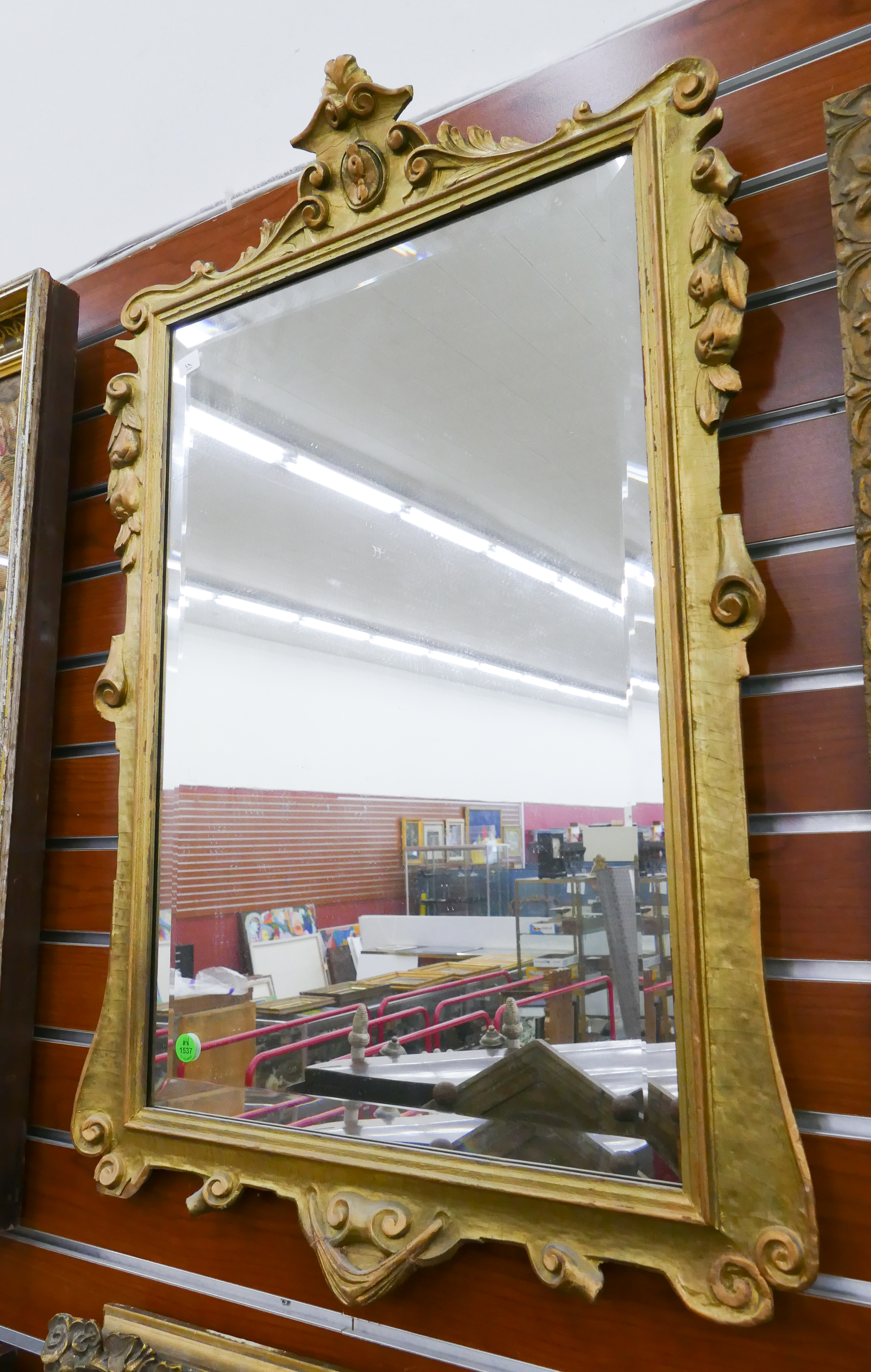 Appraisal: Antique Gilt Gesso Framed Mirror- x '' with some damage