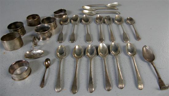 Appraisal: Thirteen George III and later silver teaspoons and seven various