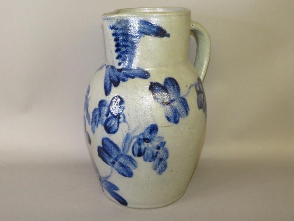 Appraisal: GALLON COBALT DECORATED BALTIMORE STONEWAREca salt glazed slightly bulbous stoneware