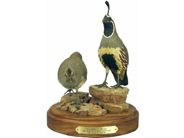 Appraisal: Gambels Quail by Todd Swaim bronze edition of hand painted