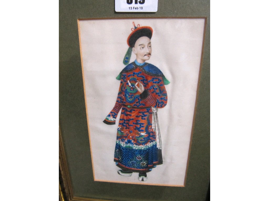 Appraisal: Oriental portrait of a Chinese gentleman