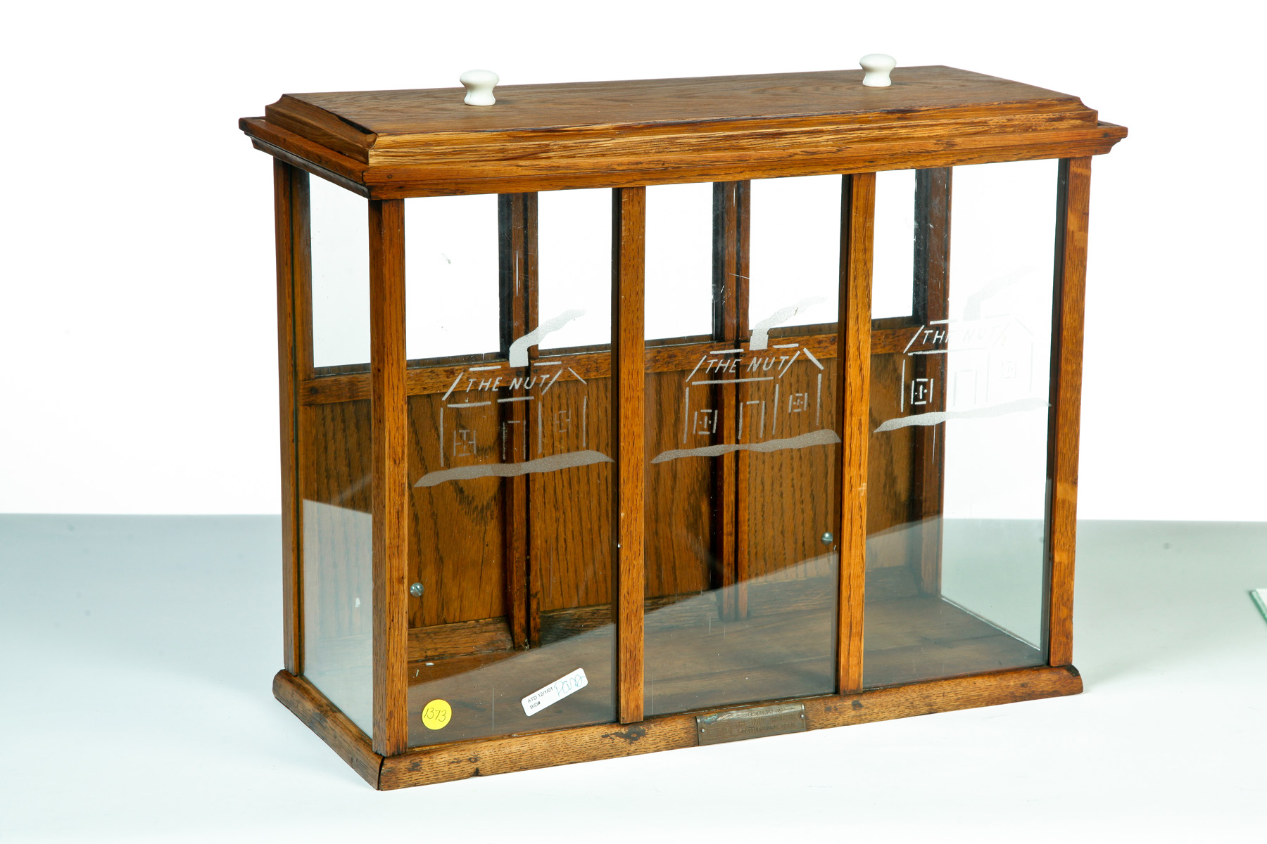 Appraisal: OAK DISPLAY CASE FOR ROASTED NUTS American st half- th