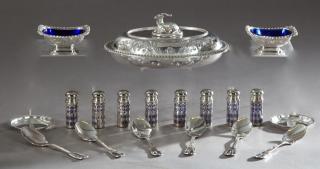 Appraisal: Group of Nineteen Pieces of Silverplate consistin Group of Nineteen