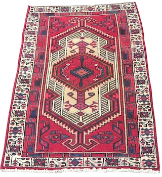 Appraisal: A Heriz Area Rug Approx '- x '- Dense low