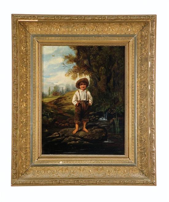 Appraisal: PORTRAIT OF A BOY IN THE STYLE OF EASTMAN JOHNSON