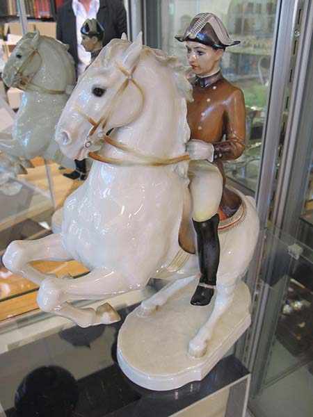 Appraisal: HUTSCHENREUTHER FIGURE OF A CAVALIER ON HORSEBACK