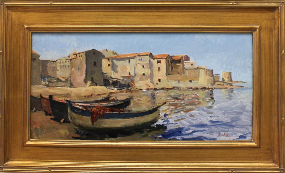 Appraisal: NICK STOQ United States st century oil on board Venice