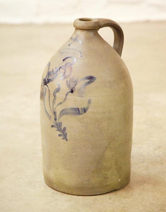 Appraisal: STONEWARE JUG American mid th century Impressed label -Woodruff Cortland