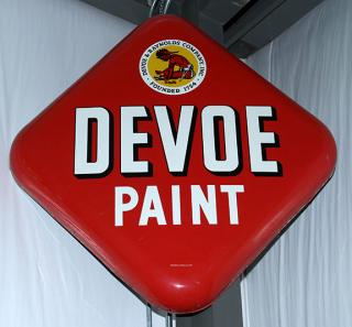 Appraisal: Devoe Paint porcelain sign x Devoe and Reynolds Company Inc