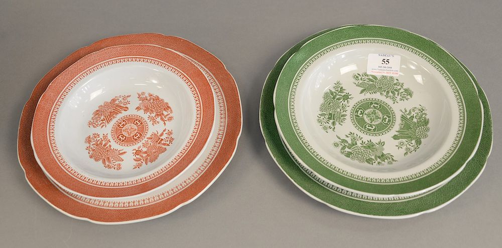 Appraisal: Two Spode Fitzhugh partial dinner sets two colors green and