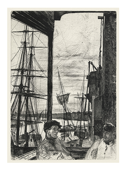 Appraisal: JAMES A M WHISTLER Rotherhithe Etching and drypoint on antique