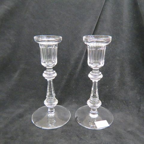 Appraisal: Pair of Waterford Cut Crystal Candlesticks signed excellent