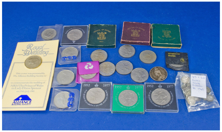 Appraisal: Collection Of Coins Comprising Three Festival Of Britain x d